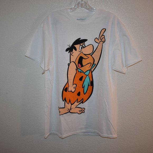 N/A Other - Fashion Fred Flintstone White Graphic T-Shirt
